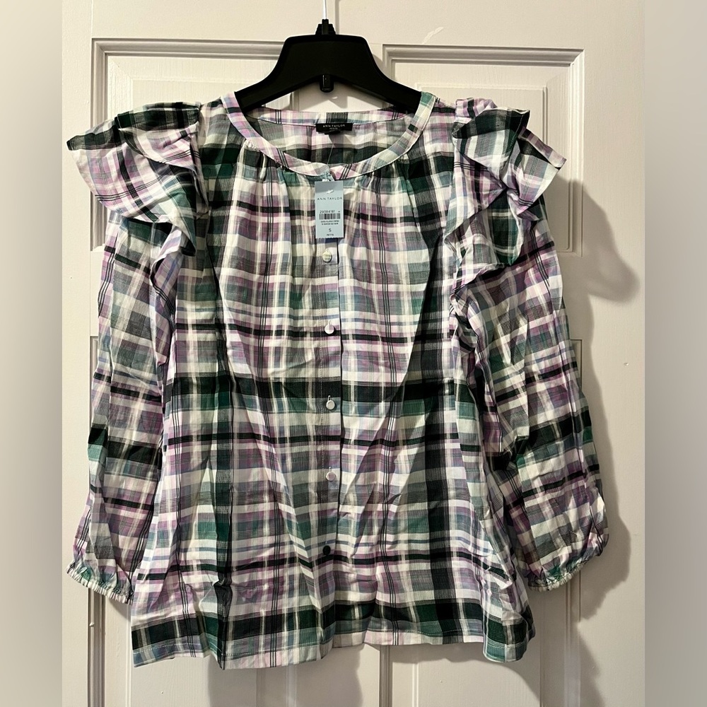 Ann Taylor Blouse with ruffles , Size SP
